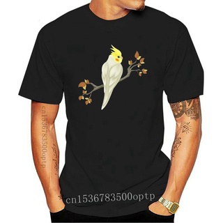 [S-5XL] เสื้อยืด ลาย Cockatiel สีเหลือง สําหรับผู้หญิง