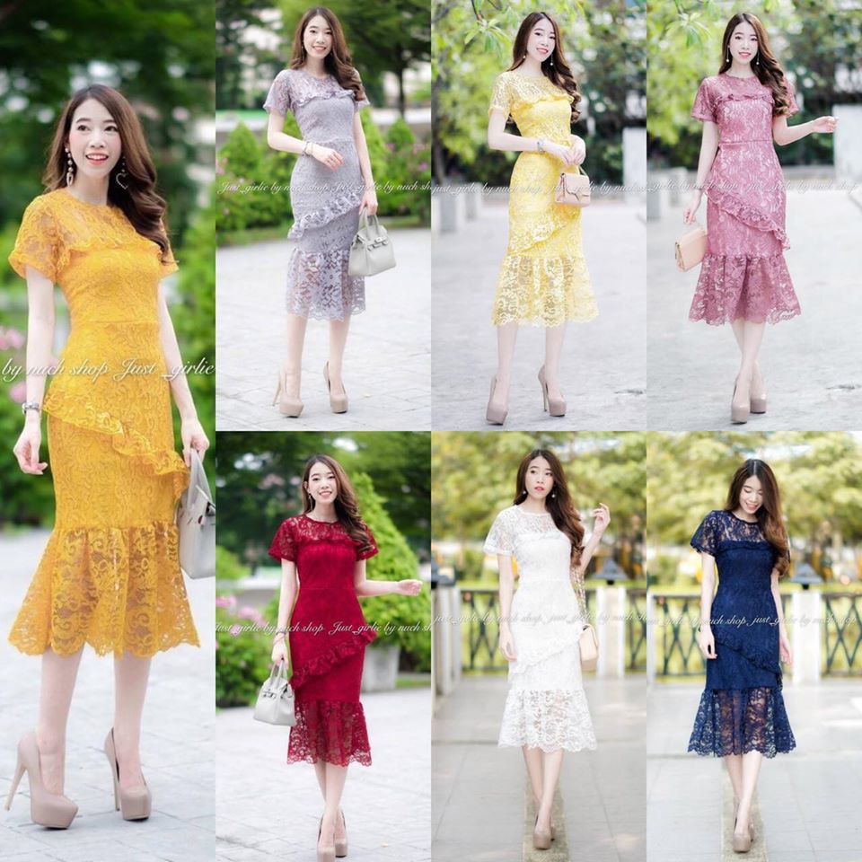 dress-fiona-เป็นเดรสตัวยาวไฮโซสุดๆ-ติดระบายหน้าอก