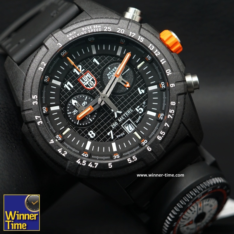 Montre Luminox Bear Grylls Survival XB.3797.KM - Chronographe étanche 200 M, Cadran Vert, Tissu