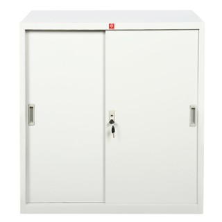 File cabinet CABINET STEEL KSS-90-TG Office furniture Home &amp; Furniture ตู้เอกสาร ตู้เหล็กบานเลื่อนทึบ KSS-90-TG สีเทาทรา