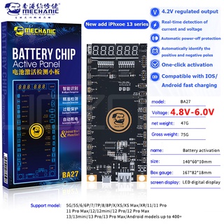 Mechanic BA27 BA19 BA33 บอร์ดทดสอบแบตเตอรี่ สําหรับโทรศัพท์ iP 5-8 13 promax Samsung Xiao mi