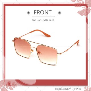 แว่นกันแดด Front Bad Lair : GD92 (Gold/Fading Transparent Brown)