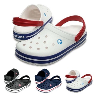 ภาพย่อรูปภาพสินค้าแรกของCrocs Crocsband ทรงRC Unisex Clogs White/Navy/Black - RSC41