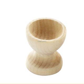 CH [READY STOCK]  Wooden Egg Holding Cup Easter Eggs Holder DIY Unfinished Crafts Drawing Model Painted Graffiti Tools