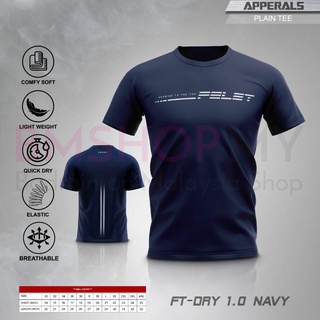 Felet เสื้อเจอร์ซีย์ คอกลม FT-DRY 1.0 สีกรมท่า เงิน