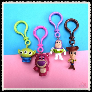 ✪ Toy Story - Woody / Buzz Lightyear / Lots-o-Huggin Bear / Alien พวงกุญแจ ✪ แหวนพวงกุญแจ PVC ลายการ์ตูน 1 ชิ้น สําหรับห้อยกระเป๋า