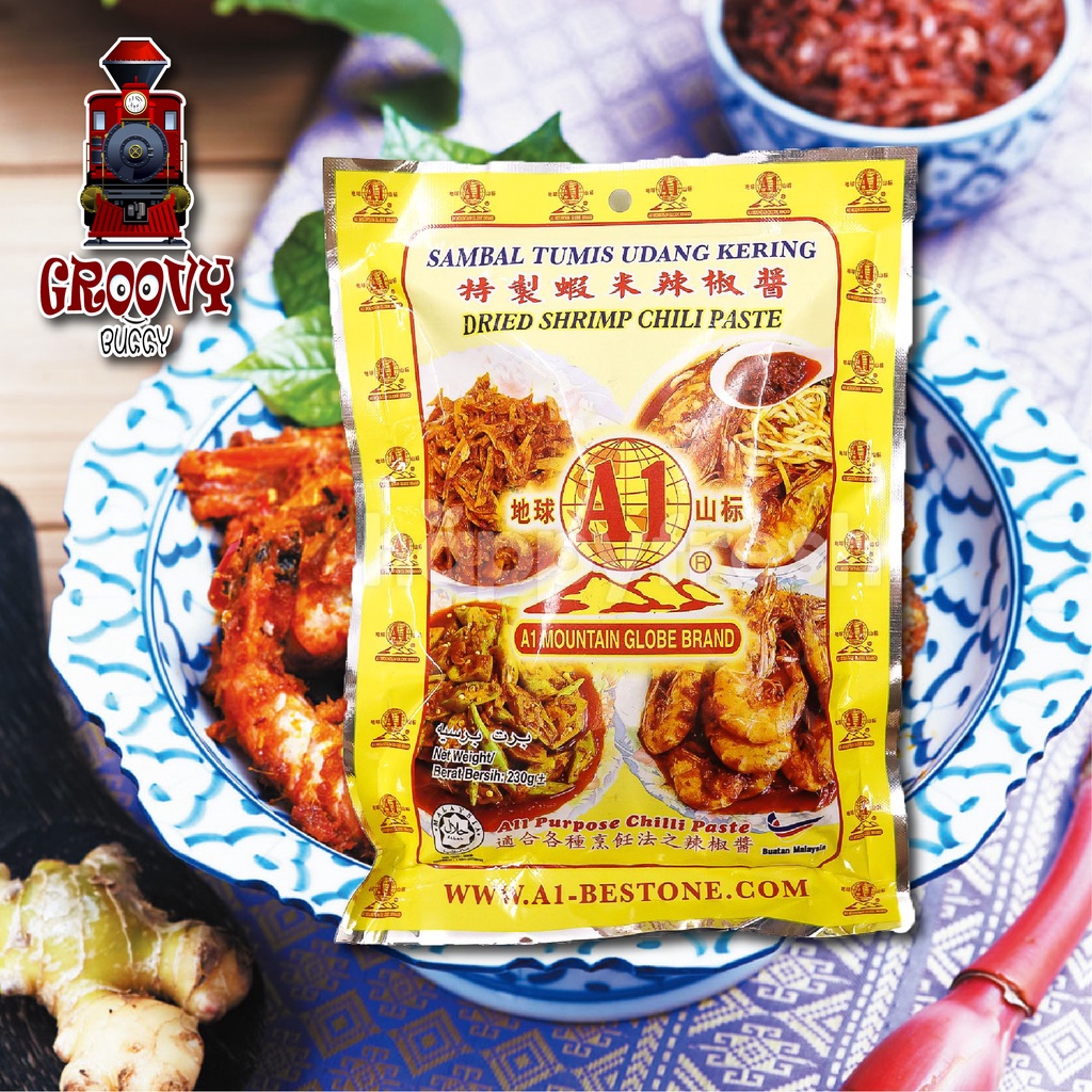 A1 Dried Shrimp Chili Paste 特制虾米辣椒酱 ซอสพริกกุ้ง 230g Shopee Thailand