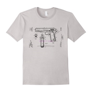 [S-5XL] ใหม่ เสื้อยืดลําลอง แขนสั้น พิมพ์ลาย Pistol Patent Drawing Military Gun History สไตล์คลาสสิก สําหรับผู้ชาย 1911