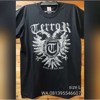 เสื้อยืดผู้ชาย เสื้อยืด พิมพ์ลาย TERROR METAL ROCK Music REBEL ของแท้ S-5XL