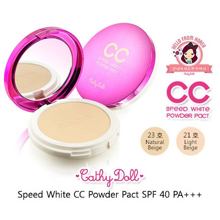 ภาพสินค้า(แท้) ตลับใหญ่ แป้ง Cathy Doll Speed White CC Powder Pact SPF40 PA+++ 12g แป้ง cc จากร้าน mezzocok บน Shopee ภาพที่ 3