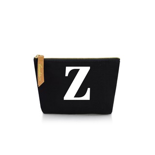 กระเป๋าผ้าลายอักษร ALPHABET  Pouch Coin Bag BLACK Z