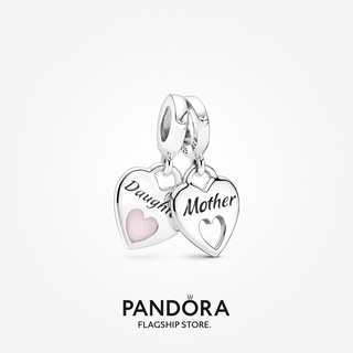 Pandora จี้รูปหัวใจคู่ แยกส่วนได้ ของขวัญวันเกิด สําหรับสุภาพสตรี p825