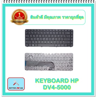 KEYBOARD NOTEBOOK HP DV4-5000 สำหรับ HP Pavilion DV4-5000 DV4-5100 DV4-5200 DV4-5300 / คีย์บอร์ดเอชพี (ไทย-อังกฤษ)