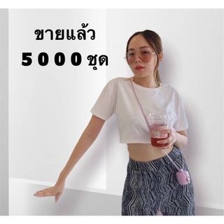 Gi-ants เสื้อครอปคอกลมแขนสั้น สุดชิค