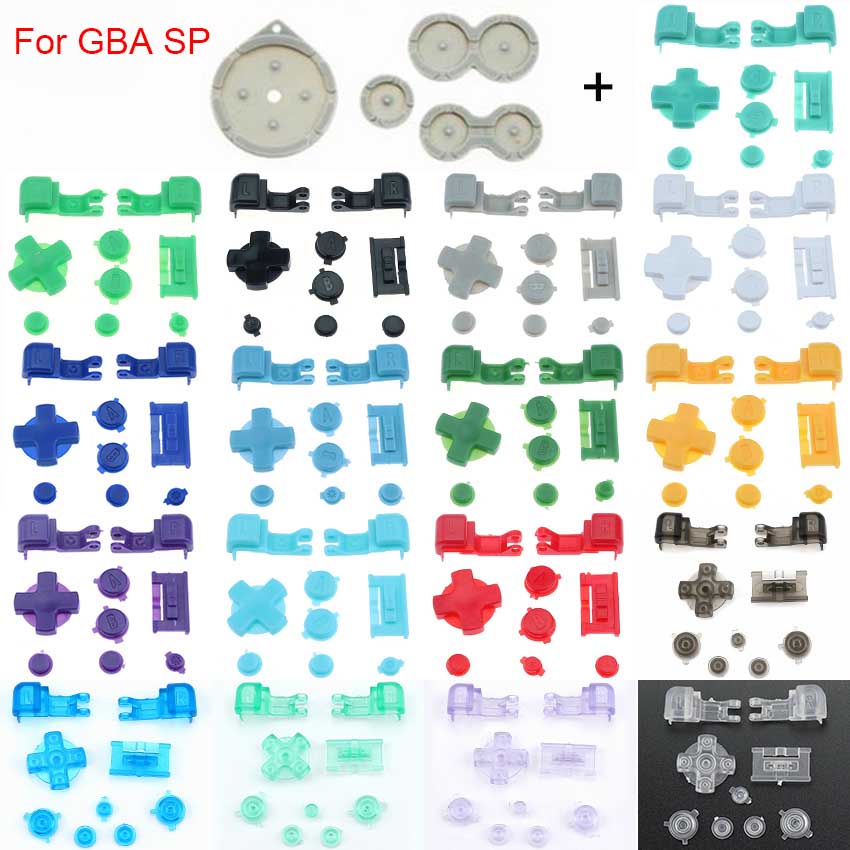 ชุดปุ่มกดสีสันสดใส สําหรับ GameBoy Advance SP GBA SP Full Set R L A B D ...