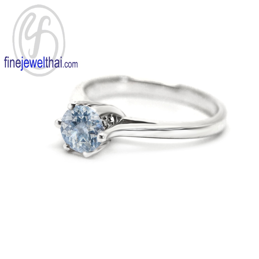 finejewelthai-แหวนอะความารีน-แหวนพลอย-แหวนเงินแท้-พลอยประจำเดือนเกิด-aquamarine-silver-ring-birthstone-r1343aq