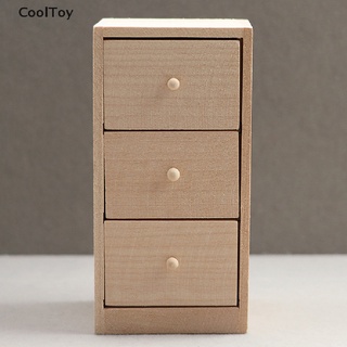 &lt; Cooltoy &gt; โมเดลตู้ลิ้นชัก เฟอร์นิเจอร์ ขนาดมินิ สําหรับตกแต่งบ้านตุ๊กตา 1:12