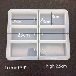 De แม่พิมพ์ซิลิโคนทรงสี่เหลี่ยมผืนผ้าสําหรับทําสบู่