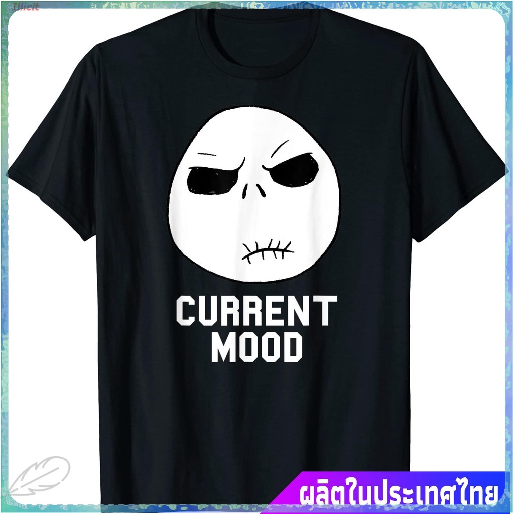 ขายดี-illicit-เสื้อยืดยอดนิยม-disney-nightmare-before-christmas-current-mood-t-shirt-sports-t-shirt