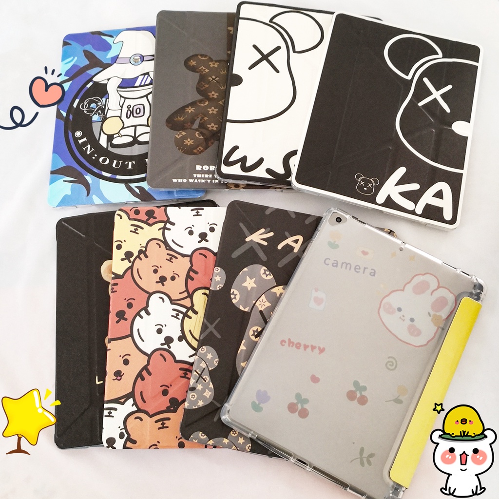 เคสไอแพดตัววาย-gen7-gen8-gen9-ด้านหลังโปร่งใส-10-2-ปกตัว-yพร้อมช่องใส่ปากกา-พับได้ทุกรูปแบบ-air4-air5-10-9-gen5-6-9-7