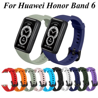 สายนาฬิกาข้อมือซิลิโคน แบบเปลี่ยน สําหรับ Huawei Band 6 Honor Band 6 Correa