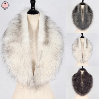 Womens fashion warm artificial fur collar scarf faux fur shawl scarf winter warm gift