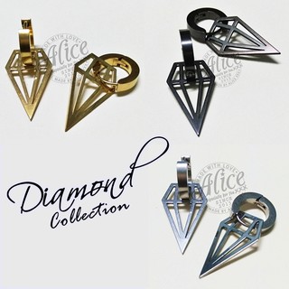 Diamond Collection ต่างหูเนื้อสแตนเลส