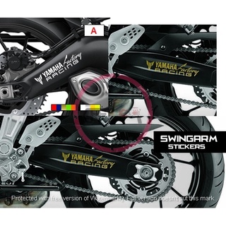 Cfs397 สติกเกอร์ไวนิล ลายทาง สําหรับติดตกแต่งถังน้ํามัน Yamaha Factory Racing MT07 MT09 MT15 MT25 2 ชิ้น