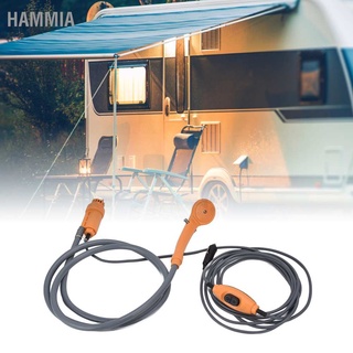 HAMMIA🟠🔘 ฝักบัวอาบน้ํา Dc12V แบบพกพา ยืดหยุ่นสูง ทนทาน พลาสติก ยาง ออกแบบตามสรีรศาสตร์ ติดตั้งง่าย สําหรับตั้งแคมป์ กลางแจ้ง