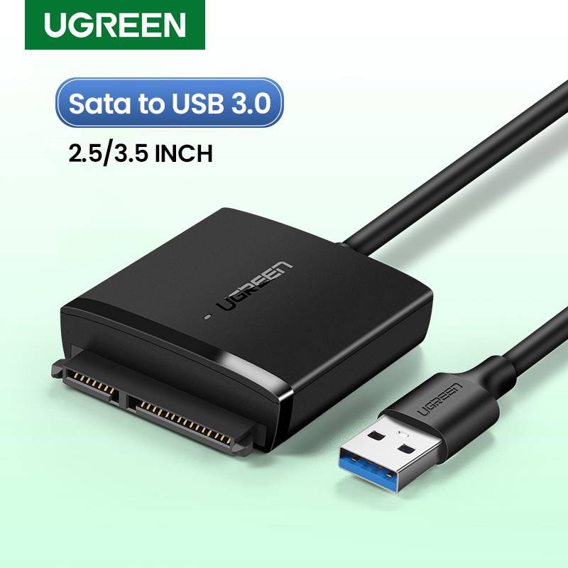 ugreen-รุ่น-60561-อะแดปเตอร์-sata-to-usb3-0-ใช้งานกับ-hdd-2-5-3-5-นิ้ว-สายเคเบิล-22pin-ยาว-50cm-สำหรับ-hdd-ssd