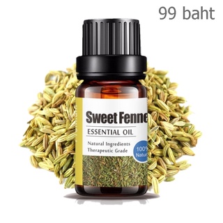 Aliztar 100% Pure Sweet Fennel Essential Oil 10 ml น้ำมันหอมระเหยเม็ดยี่หร่า สำหรับอโรมาเทอราพี เตาอโรมา เครื่องพ่นไอ...