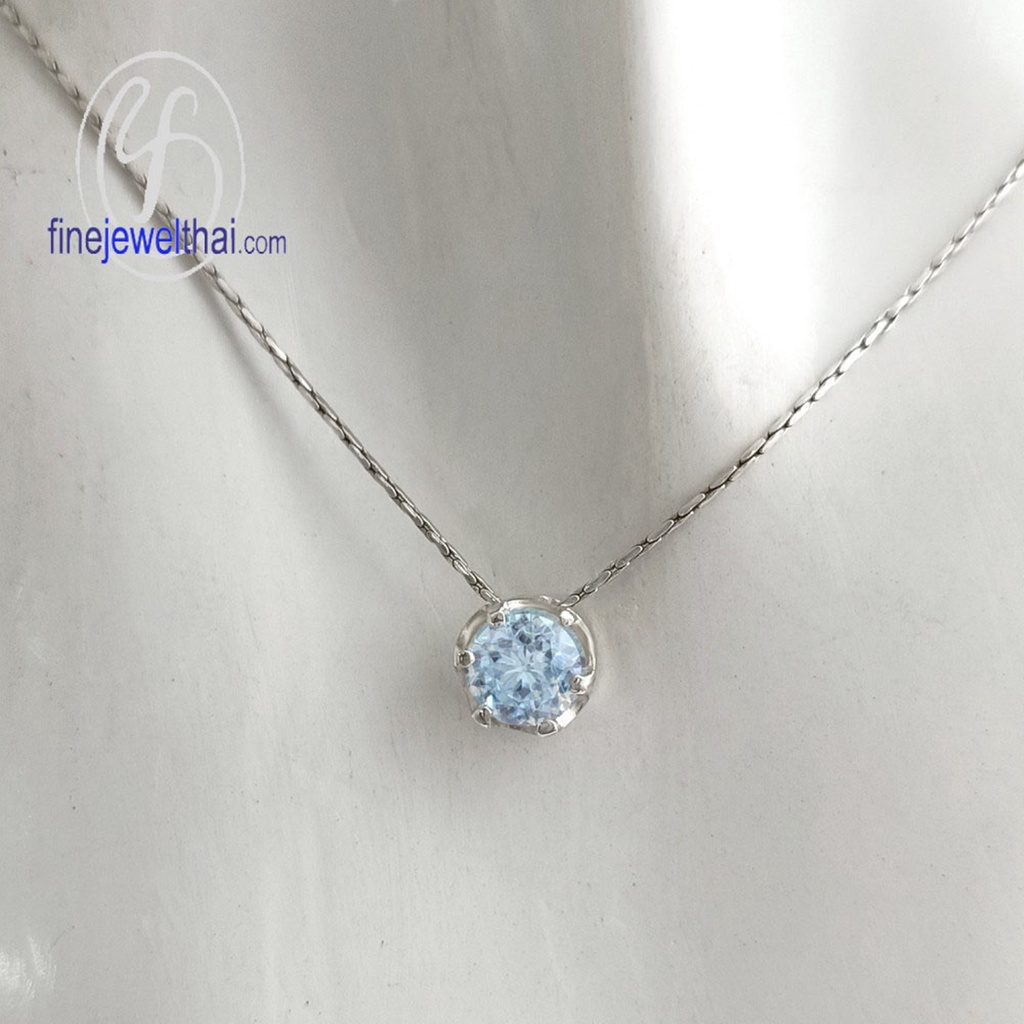 finejewelthai-จี้โทพาซ-โทพาซ-จี้พลอย-พลอยประจำเดือนเกิด-topaz-silver-pendant-birthstone-p1056tp02e