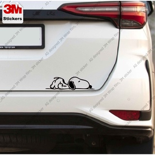 สนูปปี้ สติ๊กเกอร์ 3M ลอกออกไม่มีคราบกาว lazy snoopy Removable 3M sticker, สติ๊กเกอร์ติด รถยนต์ มอเตอร์ไซ