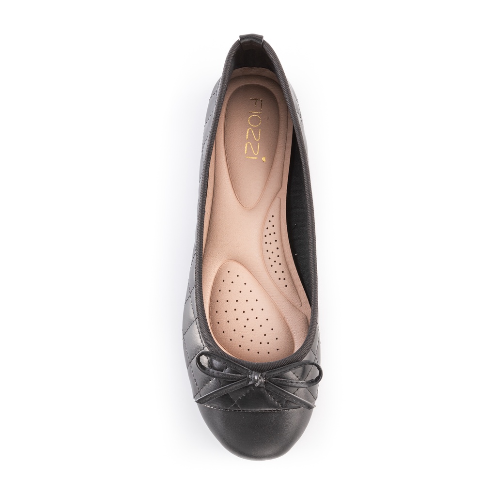 ภาพสินค้ารองเท้าหุ้มส้นส้นแบน รองเท้าบัลเลต์ รองเท้าทำงาน รองเท้าออฟฟิศ Ballet shoes, Flat shoes, ผู้หญิง สีดำ 321 FIOZZI จากร้าน fiozzi บน Shopee ภาพที่ 4