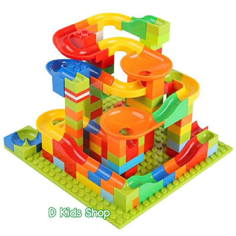 dtoys-ตัวต่อรางลูกแก้ว-165-ชิ้น-ชุดตัวต่อพร้อมเพลท-slide-blocks-165-piece-ของเล่นฝึกทักษะ-ของเล่นเด็ก