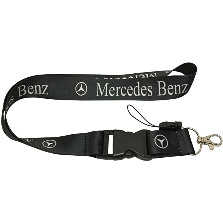 สายคล้องคอ-พวงกุญแจ-พรีเมี่ยม-สีดํา-สําหรับ-mercedes-benz
