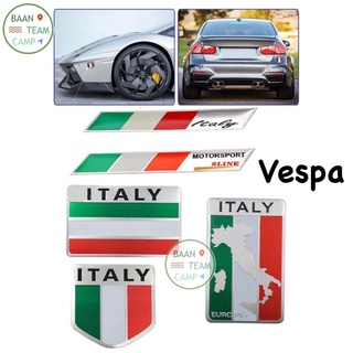 สติ๊กเกอร์ 🇮🇹 ITALY 3D อลูมิเนียม Vaspa เวสป้า อิตาลี ติดรถ ติด แต่ง รถ รถยนต์ แต่งรถ เวทป้า vaspa เวส ป้า สติ้กเกอร์