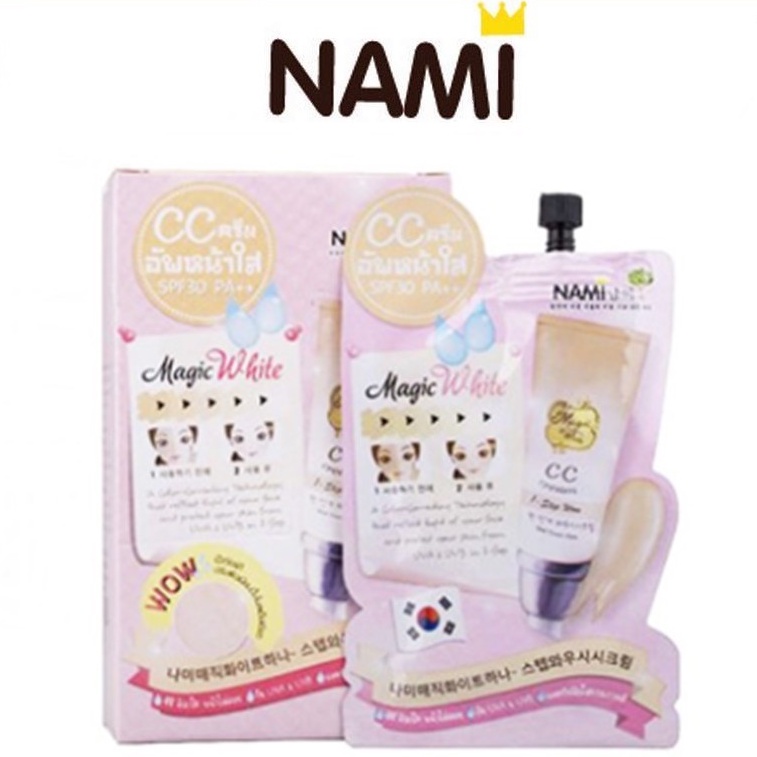 ภาพหน้าปกสินค้า(แท้) Nami Magic White 1-Step Wow CC Cream 7g นามิ เมจิก ไวท์ วัน-สเต็ป ว้าว ซีซี ครีม รองพื้น จากร้าน mezzocok บน Shopee
