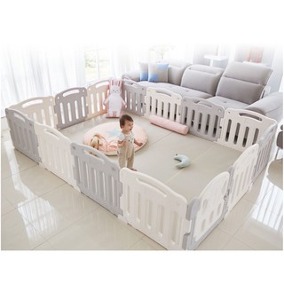 anuri คอกกั้นเด็กเกาหลี รุ่น ibori antibacterial Babyroom ขนาด 14 แผ่น (made in korea) สินค้านำเข้าจากประเทศเกาหลี 100%