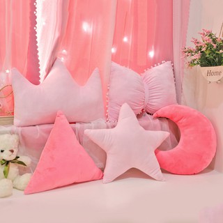 🔥Hot sale！ Girl Heart Net Red Crown Bed Sleeping Pillow Cushion Girl Cute Pillow Birthday Gift Room Decoration