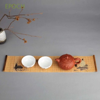 Epoch ถาดน้ําชา ผ้าม่าน สไตล์จีน ของขวัญ กันน้ํา หรูหรา ผ้าเช็ดปาก อุปกรณ์พิธีชงชา