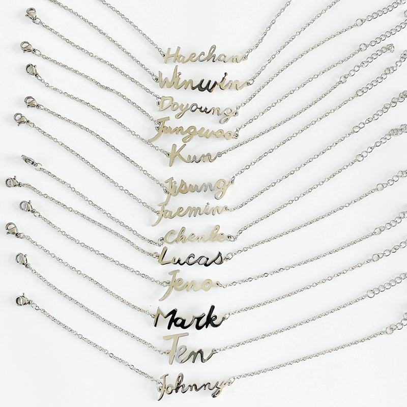 ภาพหน้าปกสินค้าKpop NCT Members Name Birthday Wristband Chain Jewelry Bracelet Anklet Women Girls Necklaces