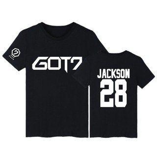 เสื้อยืดผ้าฝ้ายฮิปฮอปแขนสั้นผู้ชายพิมพ์ GOT7 28 JACKSON T-shirt Big Size S-4XL&lt;2022&gt;
