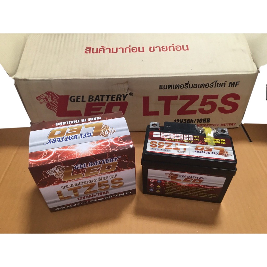 แบตเตอรี่แห้ง-12v-5a-ลีโอ-leo-ltz5s-12v5ah-10hr-แบตเตอรี่มอเตอร์ไซด์-12โวลต์-5แอมป์-หม้อแบต-battery