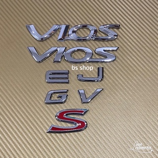 โลโก้ VIOS E J G V S ติดท้าย Toyota ราคาต่อชิ้น
