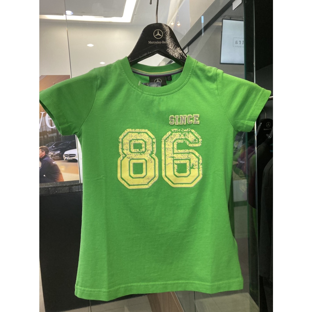 55-mb66-95-3188-เสื้อคอกลมเด็กสีเขียว-128-13-เบิกศูนย์-เบนซ์-mbgs