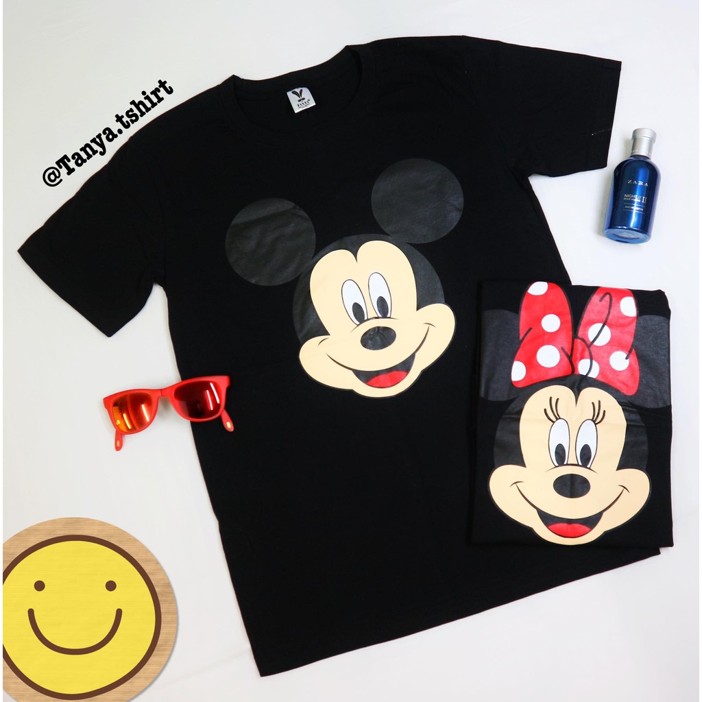 เสื้อยืดลายการ์ตูนมิกกี้มินนี่-micky-amp-minnie