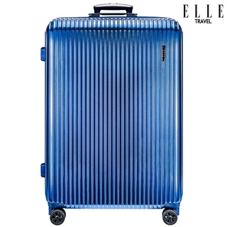 ELLE Travel Tristan Collection. 100% Polycarbonate PC, 28" Large Luggage, Aluminum Trolley, Double Coil Secure Zippers,