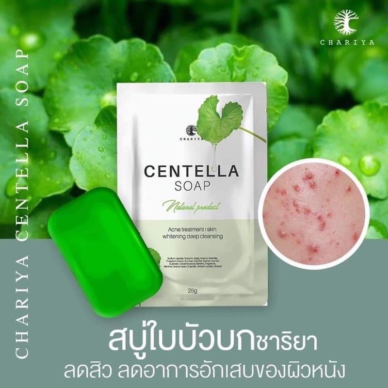 สบู่ใบบัวบกชาริยา-ชาริยา-chariya-centella-soap