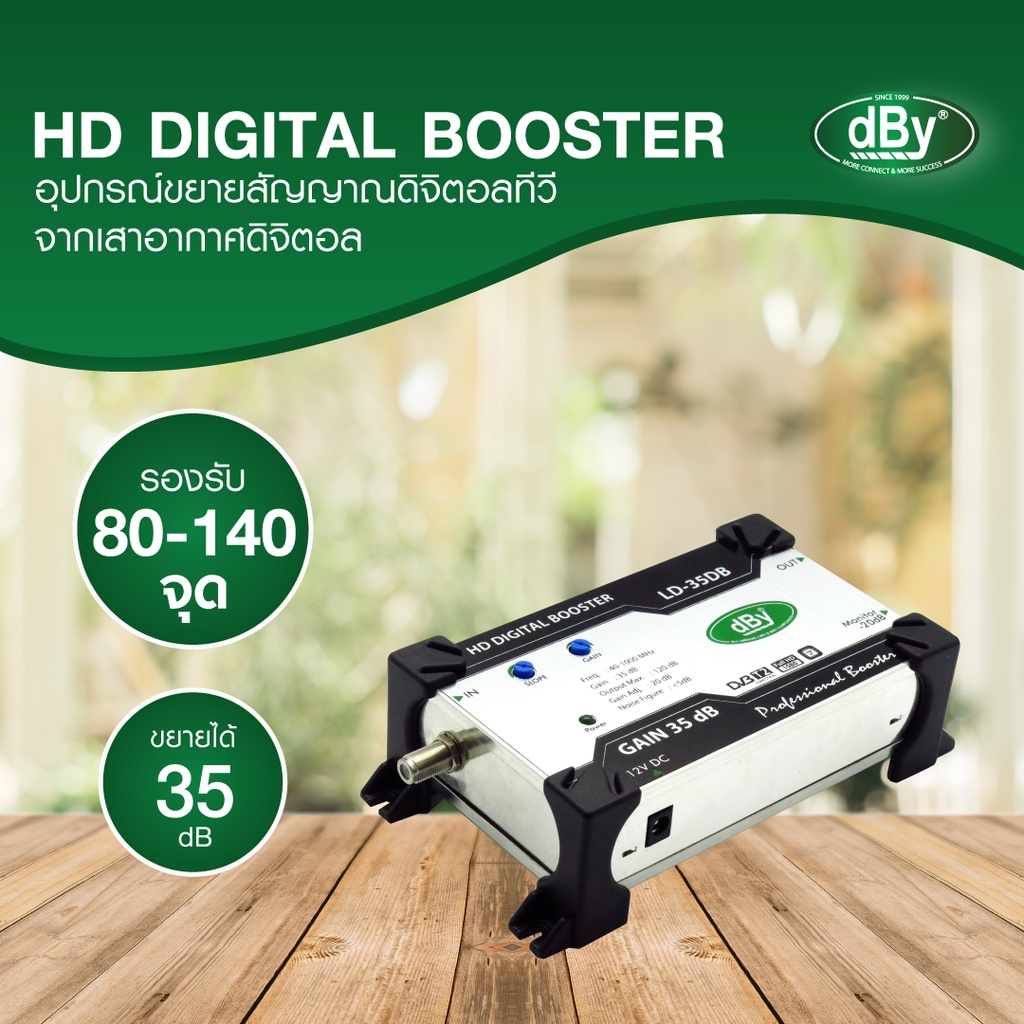 ภาพหน้าปกสินค้าdby-LD35DB อุปกรณ์ขยายสัญญาณดิจิตอลทีวี 80-140 จุด มี Filter3G/4G